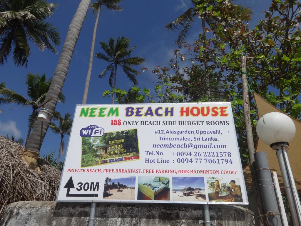 Neem Beach House Trincomalee Exteriör bild